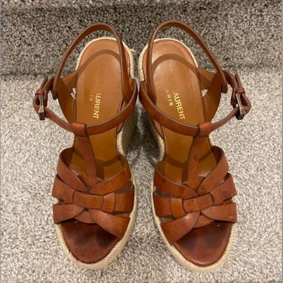 Saint Laurent Tribute Espadrilles Wedge YSL - with cloth covers & certificate. - Picture 4 of 9
